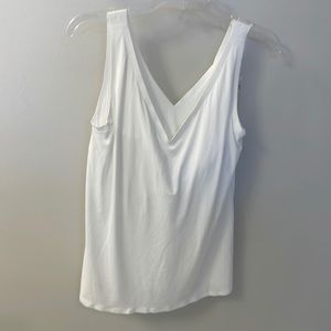 Soma XL tank with bra shapewear in bright white.